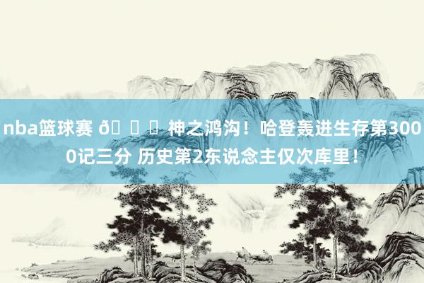 nba篮球赛 😀神之鸿沟！哈登轰进生存第3000记三分 历史第2东说念主仅次库里！